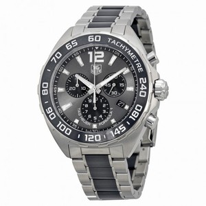 Tag Heuer Formula 1 Grey Dial Stainless Steel and Black Ceramic Men's Watch CAZ1111.BA0878