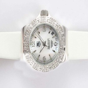 TAG Heuer Formula 1 WAC1215.FC6219 Womens White Crocodile Leather Strap Round Watch