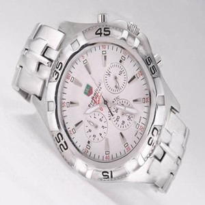 TAG Heuer Link CJF2111.BA0576 White Stainless Steel Strap Mens 41mm Watch