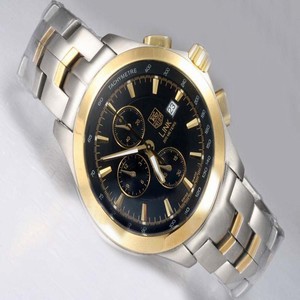 TAG Heuer Link CJF2150.BB0595 18K Gold Case Round Black Dial Watch