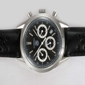 TAG Heuer Link CT511A.BA0564 39mm Black Dial Black Crocodile Leather Strap Watch