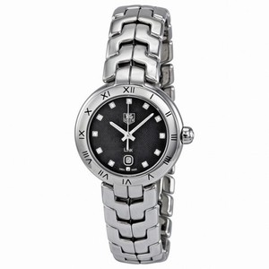 Tag Heuer Link Diamond Black Guilloche Dial Steel Ladies Watch WAT1410.BA0954