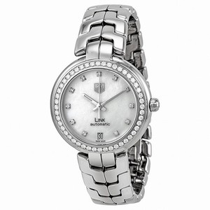 Tag Heuer Link Lady Automatic Diamond Mother of Pearl Dial Stainless Steel Ladies Watch WAT2314.BA0956