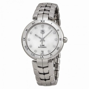 Tag Heuer Link Lady Automatic Diamond Mother of Pearl Dial Stainless Steel Ladies Watch WAT2315.BA0956