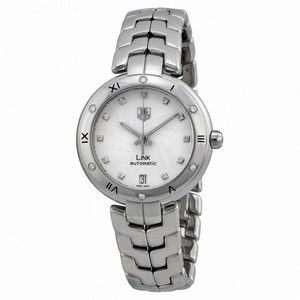 Tag Heuer Link Lady Automatic Diamond Silver Dial Stainless Steel Ladies Watch WAT2312.BA0956