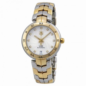 Tag Heuer Link Silver Dial Steel and 18k Yellow Gold Ladies Watch WAT2350BB0957