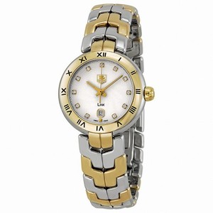 Tag Heuer Link Silver Guilloche Dial Steel and Gold Ladies Watch WAT1450.BB0955