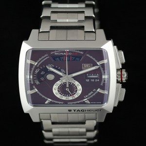 TAG Heuer Monaco CAL2110.FC6257 Silver Stainless Steel Strap Brown Dial 40.5mm Watch