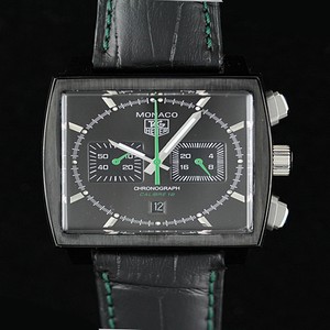 TAG Heuer Monaco CAW2111 39mm Black Dial Quartz Chronograph Watch