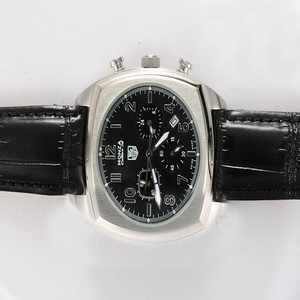 TAG Heuer Monaco CR2113-0 Black Dial 40mm Stainless Steel Case Watch