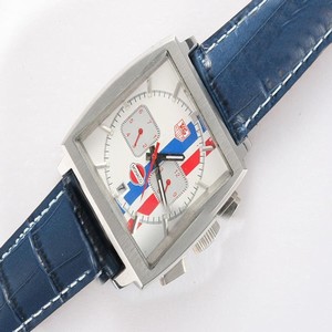 TAG Heuer Monaco Cw211A.fC6228 40x40mm White Dial Quartz Chronograph Watch