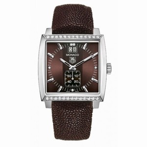Tag Heuer Monaco Brown Dial Diamond Unisex Watch WAW1316EB0025