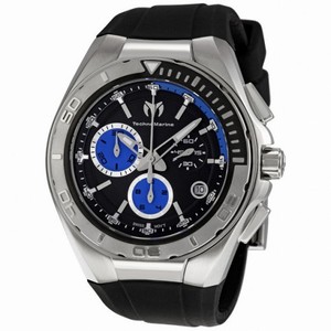 Technomarine Black and Blue Dial Chronograph Men's Watch 110003