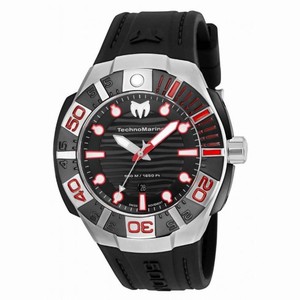 Technomarine Black Reef Black Dial Black Silicone Men's Watch 515010