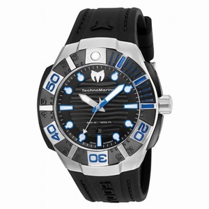 Technomarine Black Reef Black Dial Black Silicone Men's Watch 515011