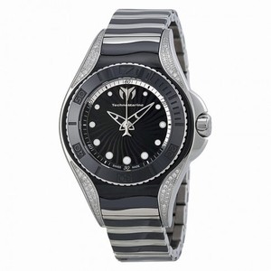 Technomarine Blue Manta Black Dial Stainless Steel Black Ceramic Ladies Watch 213004