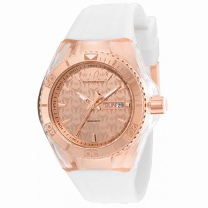 Technomarine Boy Cruise Monogram Rose Dial White Silicone Boys Watch 115001