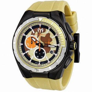 Technomarine Camouflage Chronograph Dial Yellow Rubber Strap Men's Watch 110072