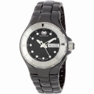 TechnoMarine Casual Black Dial Black Ceramic Ladies Watch 110027C