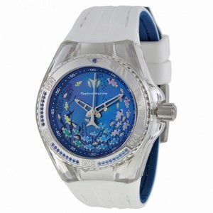Technomarine Cruise Aquarius Blue Mother of Pearl White Silicone Ladies Watch 113010A