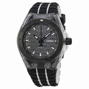 Technomarine Cruise Black Dial Black and White Silicone Men's Watch 113038