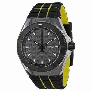 Technomarine Cruise Black Dial Black and Yellow Silicone Men's Watch 113037