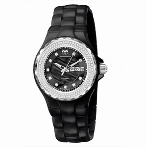 TechnoMarine Cruise Black Dial Black Ceramic Ladies Dress Watch 111054