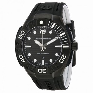 TechnoMarine Cruise Black Dial Black Silicone Unisex Watch 513003