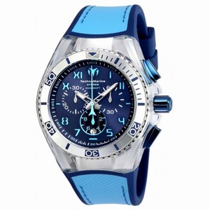 Technomarine Cruise California Chronograph Blue Dial Light Blue and Blue Canvas Men's Watch 115069