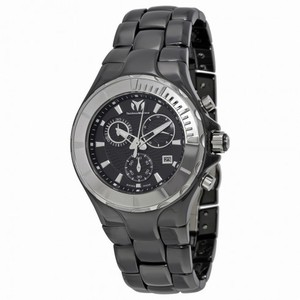 Technomarine Cruise Ceramic Chronograph Black Dial Ladies Watch 110028C