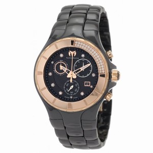 TechnoMarine Cruise Chronograph Black Dial Black Ceramic Unisex Watch 110032C