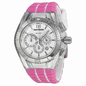 Technomarine Cruise Chronograph White and Pink Silicone Ladies Watch 112024