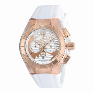 Technomarine Cruise Dream Chronograph Rose Dial White Silicone Unisex Watch 115066