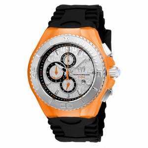Technomarine Cruise JellyFish Silver Dial Black Silicone Men's Watch 115194