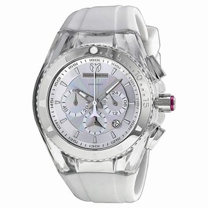TechnoMarine Cruise Lipstick Chronograph Hologram Dial White Silicone Unisex Watch 112033