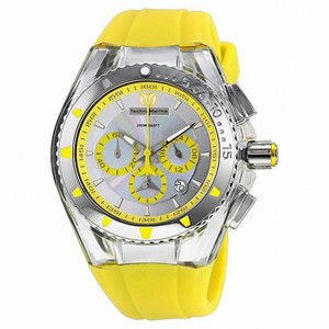 TechnoMarine Cruise Lipstick Chronograph Hologram Dial Yellow Silicone Unisex Watch 112031