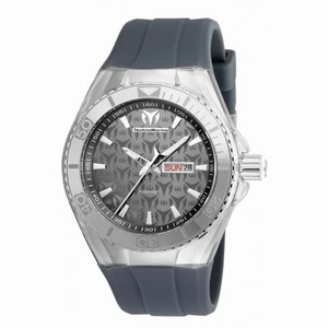 Technomarine Cruise Monogram Grey Dial Grey Silicone Men's Watch 115062