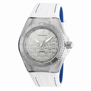 Technomarine Cruise Monogram Silver Dial White Silicone Men's Watch 115151