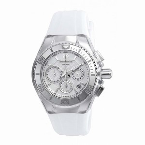 Technomarine Cruise Original Chronograph Antique Silver Dial White Silicone Ladies Watch 115038