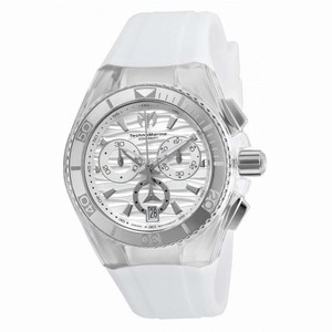 Technomarine Cruise Original Chronograph Antique Silver Dial White Silicone Unisex Watch 115050