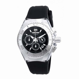 Technomarine Cruise Original Chronograph Black Dial Black Silicone Ladies Watch 115039
