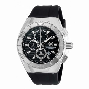 Technomarine Cruise Original Chronograph Black Dial Black Silicone Men's Watch 115054