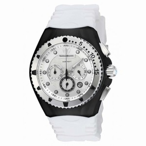 Technomarine Cruise Original Chronograph Silver Dial White Silicone Ladies Watch 115239