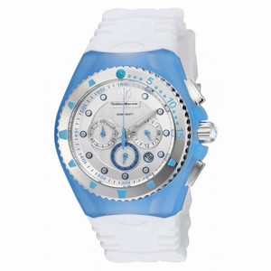 Technomarine Cruise Original Chronograph Silver Dial White Silicone Ladies Watch 115240
