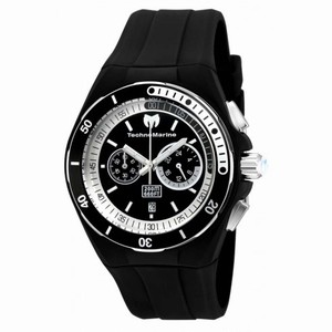 Technomarine Cruise Sport Black and Silver Dial Black Silicone Men's Watch 115159