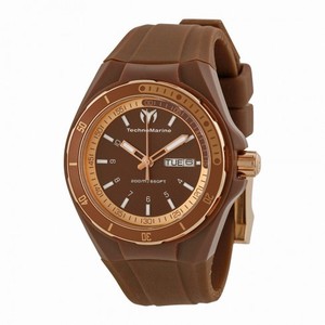 Technomarine Cruise Sport Snow Brown Dial Brown Silicone Unisex Watch 110062