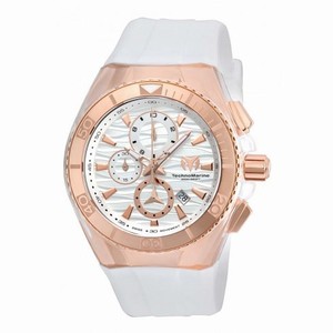 Technomarine Cruise Star Chronograph Antique Silver Dial White Silicone Men's Watch 115047