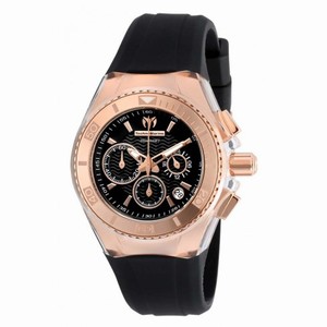 Technomarine Cruise Star Chronograph Black Dial Black Silicone Ladies Watch 115033