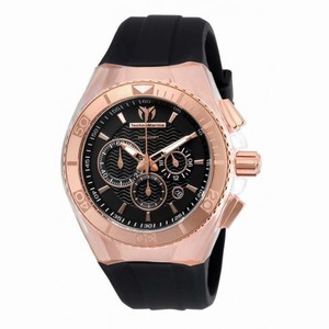 Technomarine Cruise Star Chronograph Black Dial Black Silicone Unisex Watch 115034