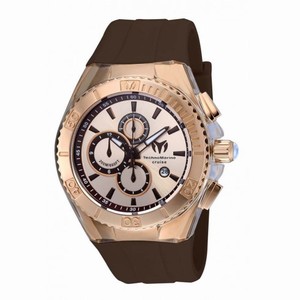 Technomarine Cruise Star Rose Dial Brown Silicone Men's Watch 115217